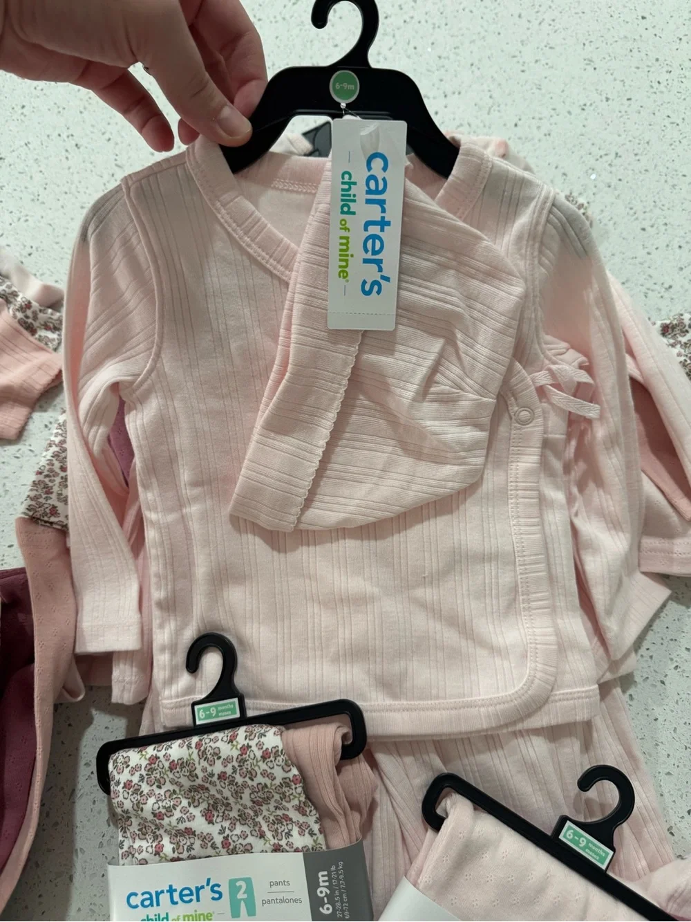 30 pieces Carter's Pink Baby Girls Sleepwear, Onesi and Legging Set